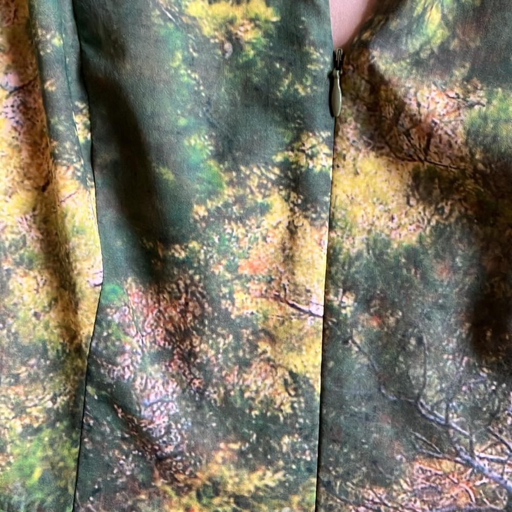 Akris Green Sleeveless Dress with Nature Print - Picture 7 of 9